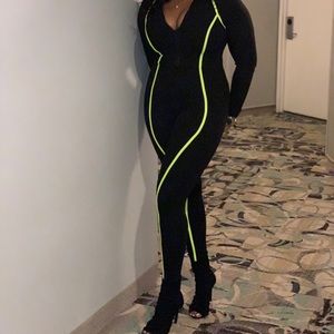 Neon and Black Jumpsuit